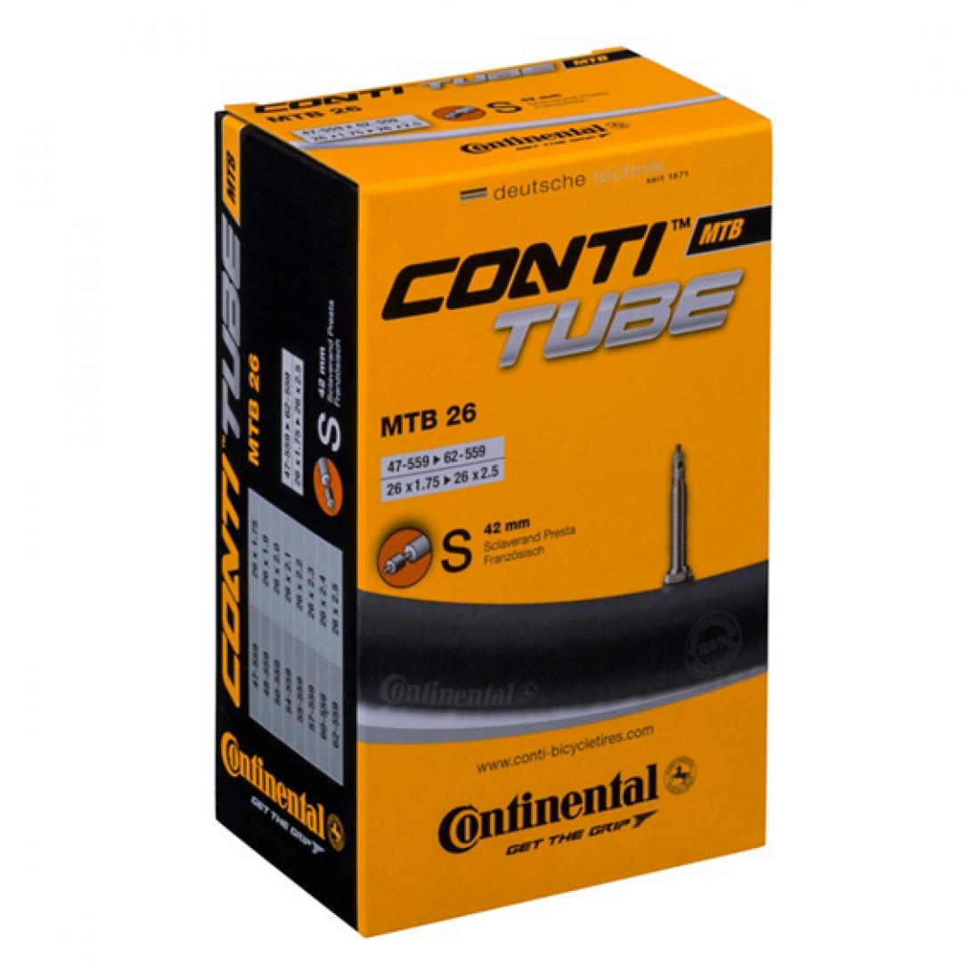 CONTINENTAL sisekumm 26 40mm MTB 26 26X1.75:2.5 at sport