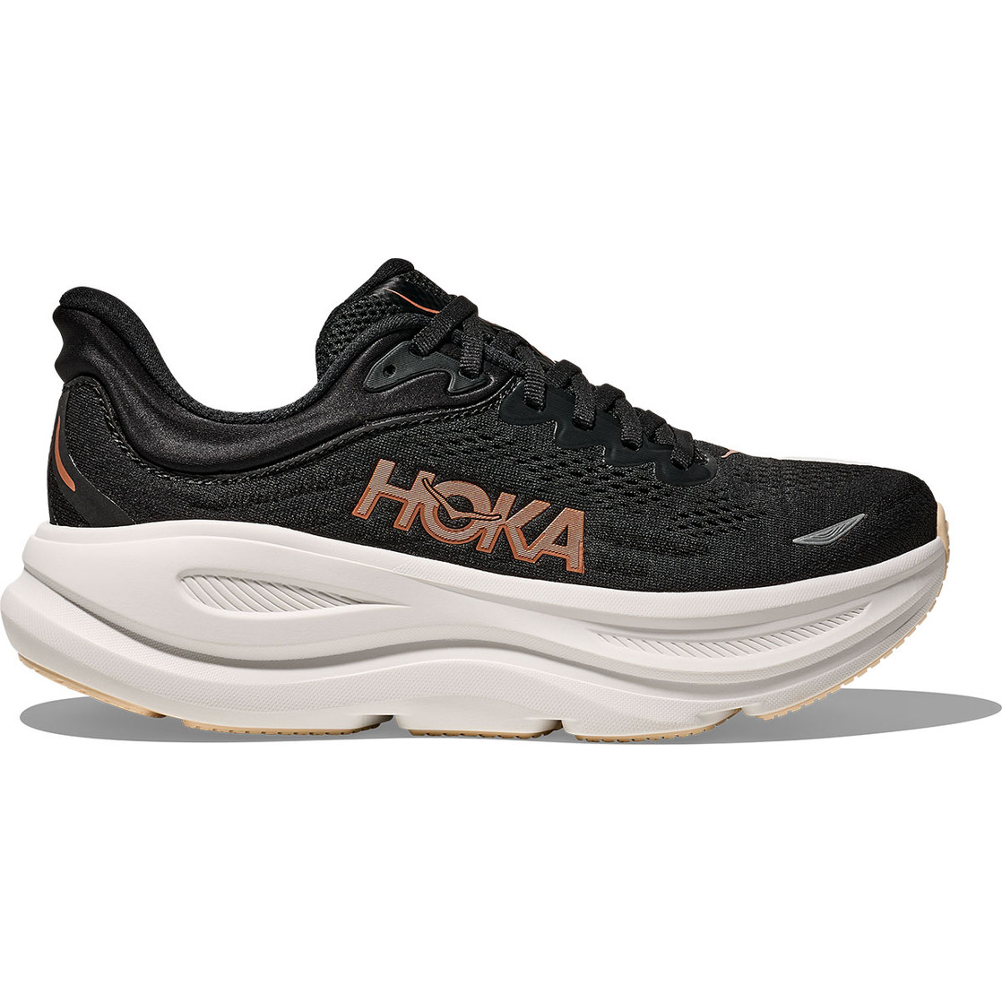 HOKA Bondi 9 naiste jooksujalats at sport mustkuldne